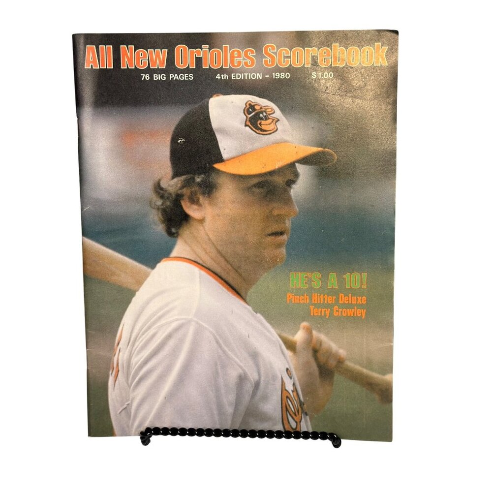 VTG 80s Baltimore Orioles Scorebook Terry Crowley Cover Hand-Scored Yankees Game